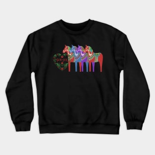 God Jul Dala Horses Crewneck Sweatshirt